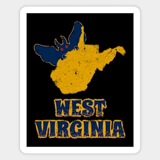 West Virginia Mothman - vintage retro distressed cryptid Magnet